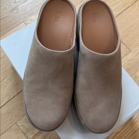 Fitflop Suede Heeled Mules - Tan - Picture 3 of 7